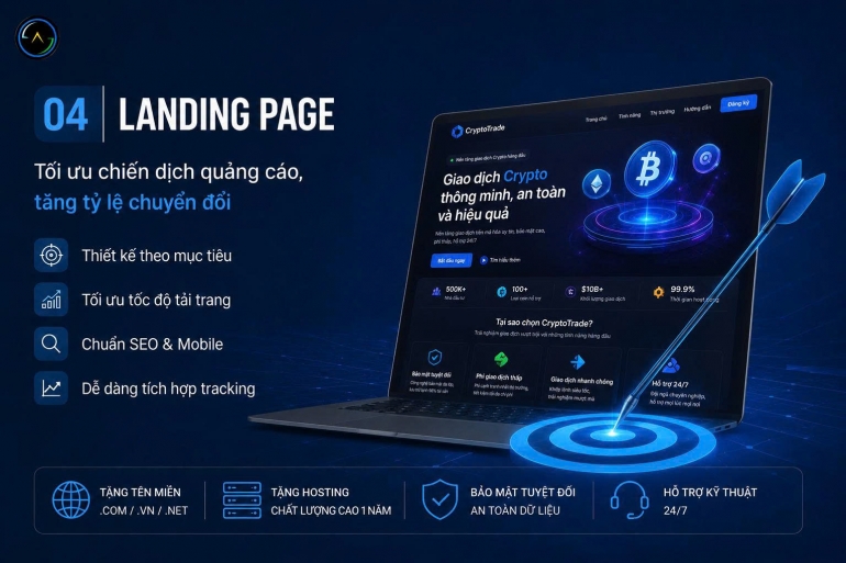 Thiết kế website chuy&ecirc;n nghiệp chuẩn SEO tặng domain hosting 1 năm