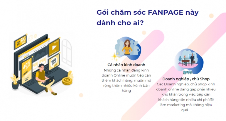 Dịch vụ chăm s&oacute;c Fanpage