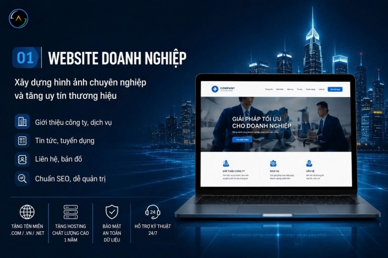 Thiết kế website chuy&ecirc;n nghiệp chuẩn SEO tặng domain hosting 1 năm