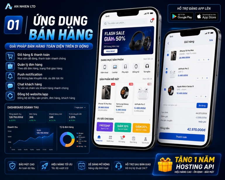 Lập tr&igrave;nh ứng dụng mobile theo y&ecirc;u cầu chuẩn hiện đại
