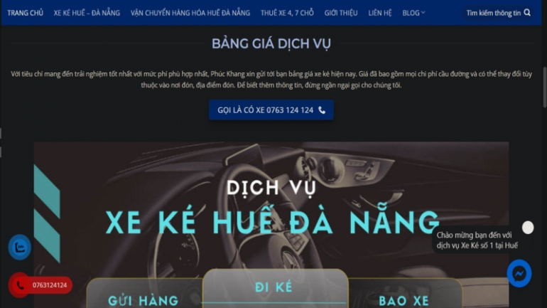 Thiết kế website cho xe &ocirc; t&ocirc;