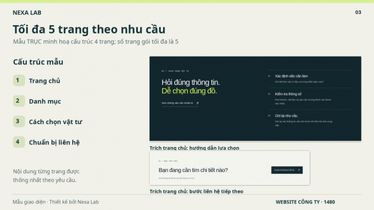 Thiết kế website giới thiệu c&ocirc;ng ty tối đa 5 trang