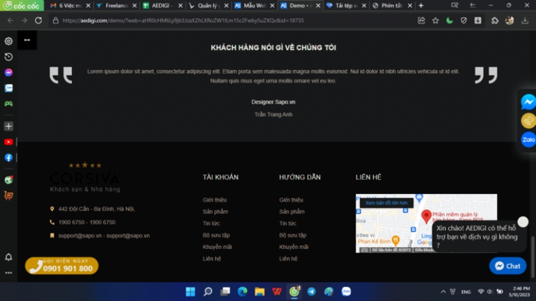 Thiết kế website Kh&aacute;ch sạn