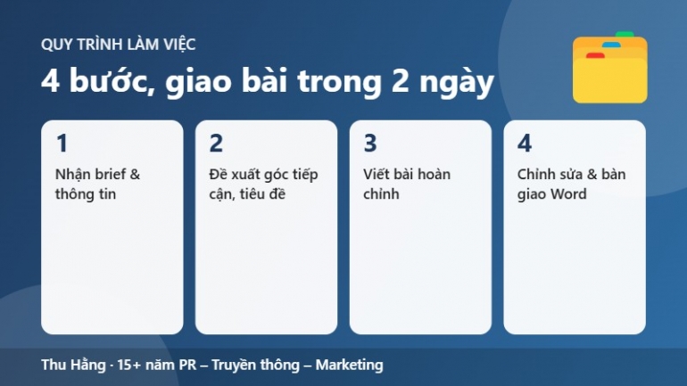Viết b&agrave;i PR / th&ocirc;ng c&aacute;o b&aacute;o ch&iacute; chuẩn b&aacute;o ch&iacute; &ndash; giao trong 2 ng&agrave;y
