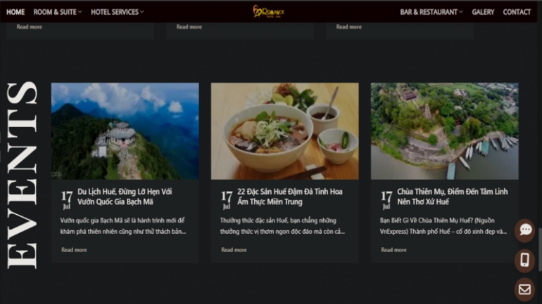 Thiết kế website Kh&aacute;ch sạn