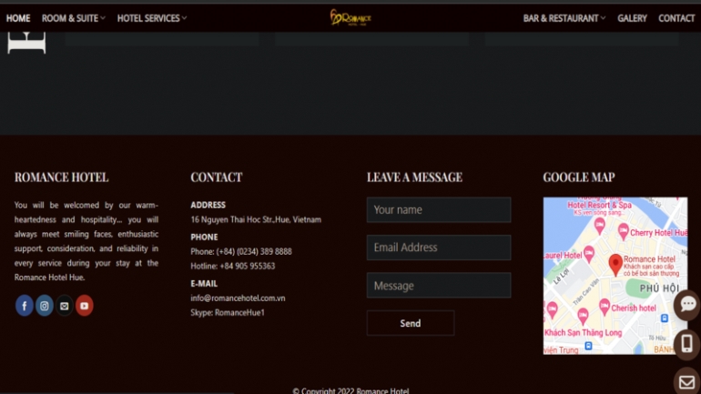Thiết kế website Kh&aacute;ch sạn