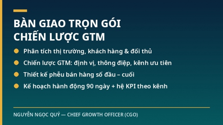 Tư vấn chiến lược tăng trưởng & Go-To-Market trọn g&oacute;i cho SME &mdash; bởi CGO 12+ năm kinh nghiệm