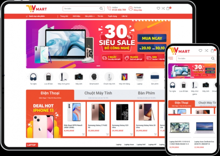 Thiết Kế Website B&aacute;n H&agrave;ng 48h Full Chức Năng