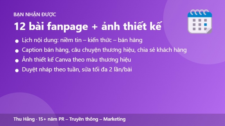 Content fanpage trọn th&aacute;ng: 12 b&agrave;i k&egrave;m ảnh thiết kế Canva