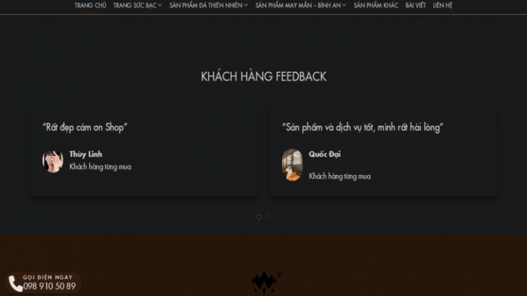 Thiết kế giao diện website b&aacute;n h&agrave;ng trang sức, phụ kiện, đồng hồ