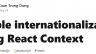 Simple internationalization using React Context