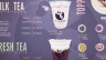 Thiết kế logo v&agrave; menu Tr&agrave; Sữa Panda Boba