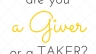 Content "Giver - Taker''