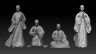 Tượng c&aacute;c nh&agrave; sư - Statues of monks