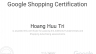 Google Shopping Certificate