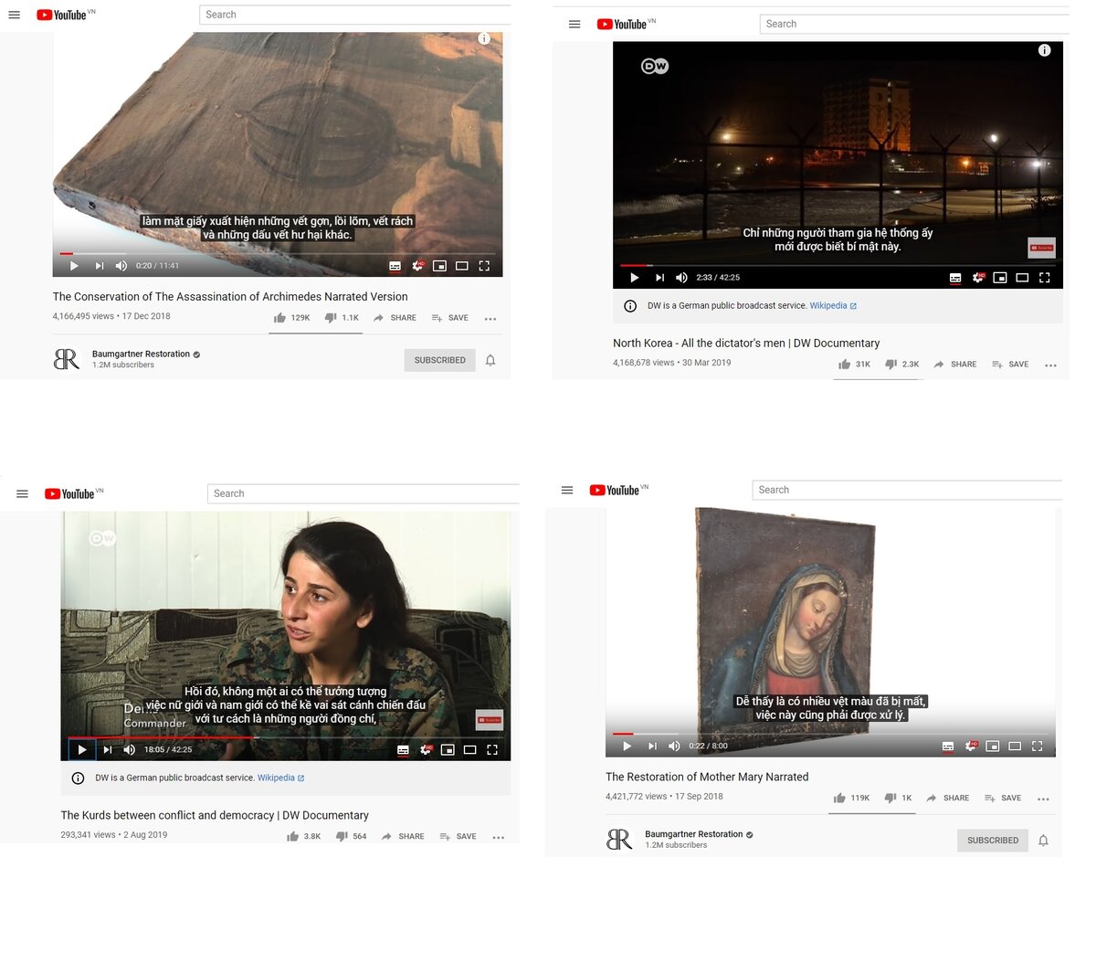 Screenshot of some of Youtube videos with subtitles translated.jpg