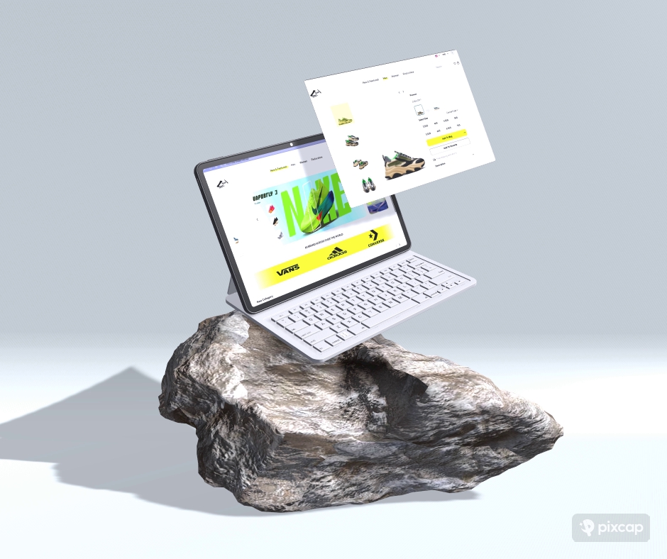 Static Notebook Mockup Over The Realistic Rock.png