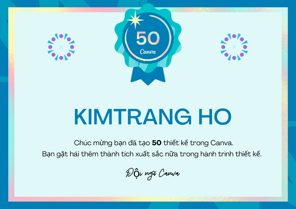 Huy hiệu cột mốc 50 thiết kế tr&ecirc;n Canva (1).png