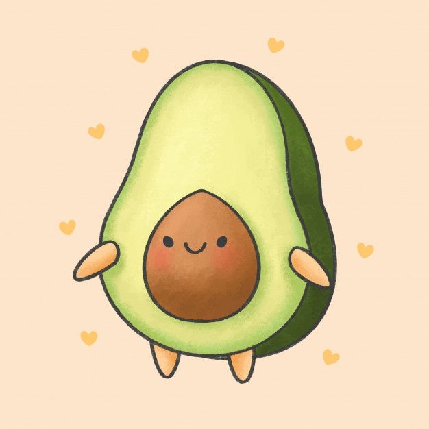 Premium Vector _ Cute avocado cartoon hand drawn style.jpg