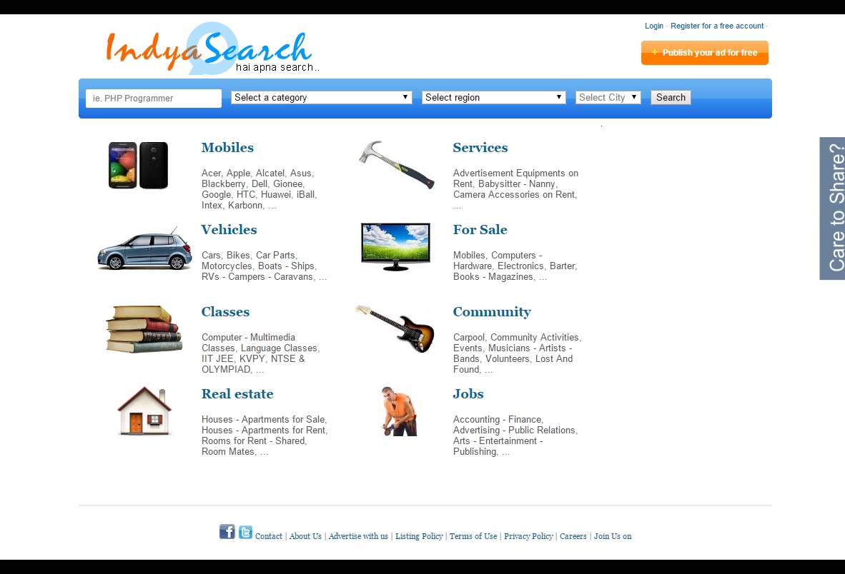 Www.indyasearch.com - Free online local classified ads.png