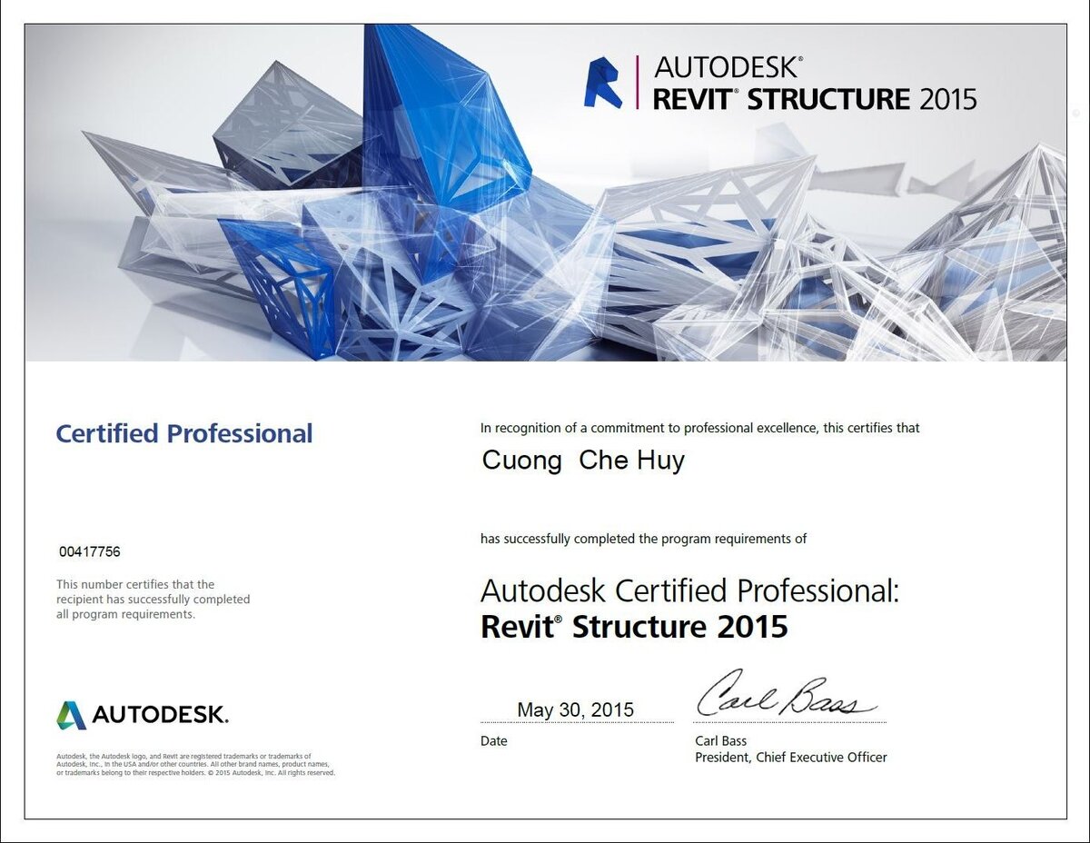 Autodesk REVIT Structure 2015 Certificate.JPG