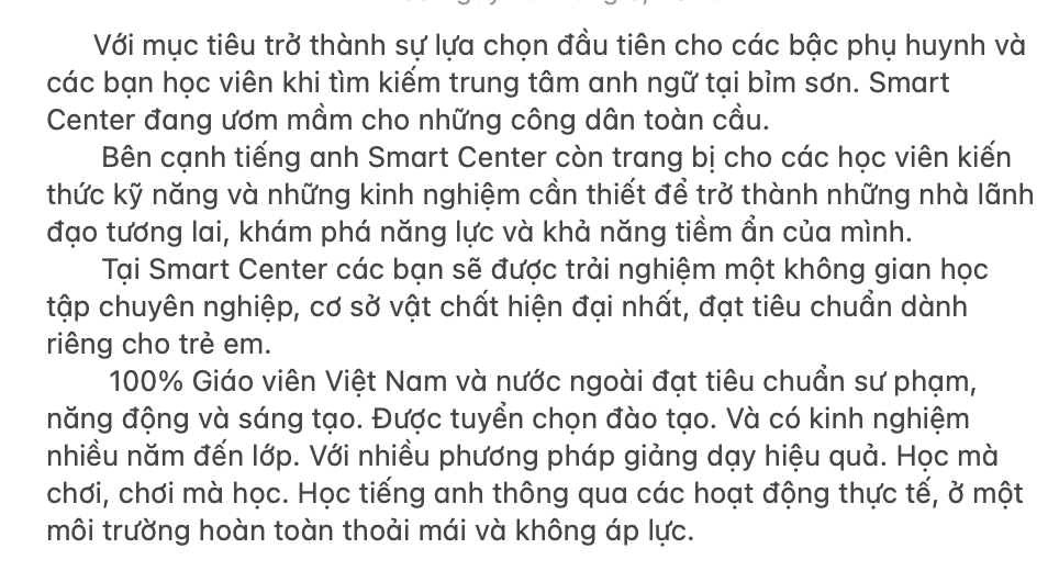 Lời thoại giới thiệu trung t&acirc;m tiếng anh.png