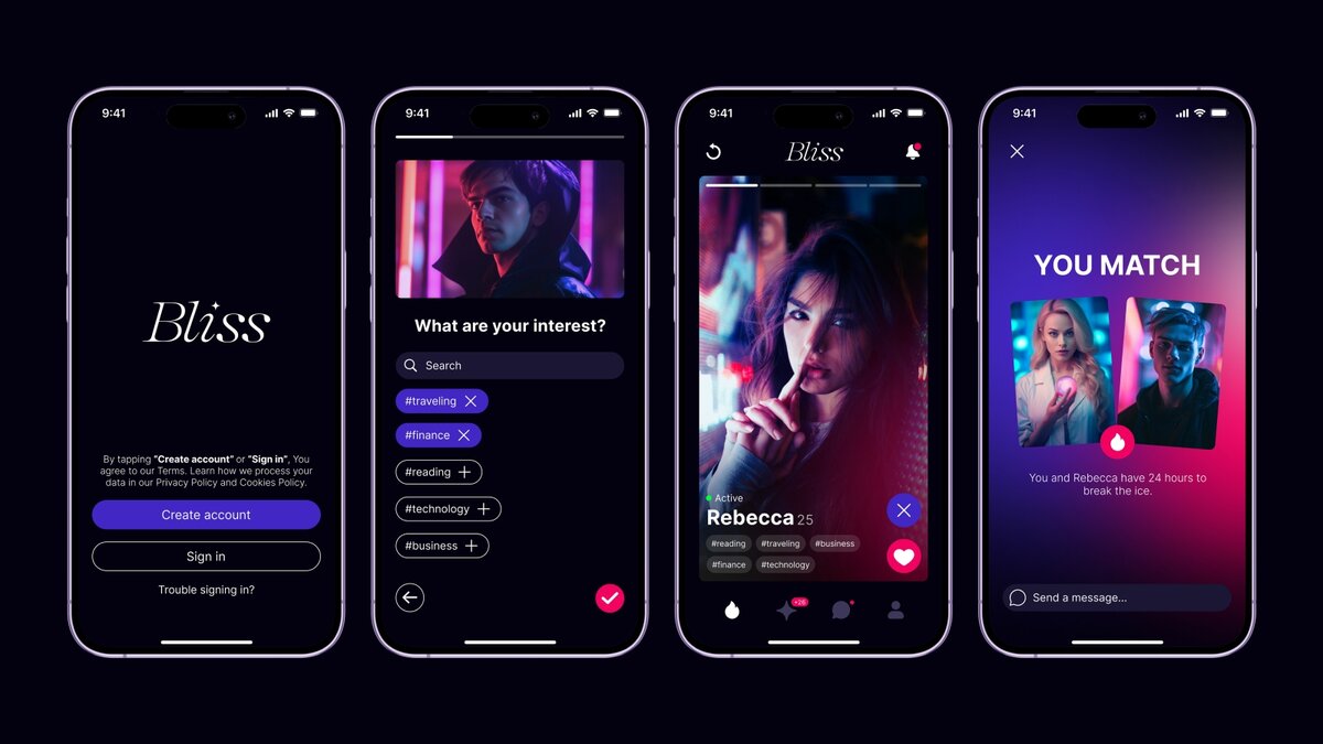 Bliss Mobile Dating App UI UX Design.jpg