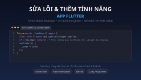 Sửa lỗi v&agrave; th&ecirc;m t&iacute;nh năng app Flutter