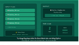 Tự động tổng hợp nhiều file Excel th&agrave;nh b&aacute;o c&aacute;o bằng Python - giao trong 3 ng&agrave;y