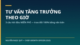 Tư vấn tăng trưởng theo giờ với CGO 12+ năm &mdash; đặt 3 c&acirc;u hỏi đầu MIỄN PH&Iacute;, trả lời 100% bằng văn bản