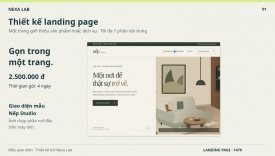 Thiết kế landing page giới thiệu sản phẩm, dịch vụ