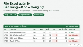File Excel quản l&yacute; b&aacute;n h&agrave;ng &ndash; kho &ndash; c&ocirc;ng nợ