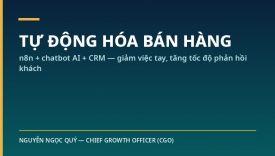 Thiết kế hệ thống tự động h&oacute;a b&aacute;n h&agrave;ng: chatbot Fanpage/Zalo + n8n + CRM &mdash; hết thất tho&aacute;t lead, giảm việc tay cho đội sales