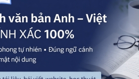 Dịch Anh &ndash; Việt chuẩn ngữ cảnh, bảo mật nội dung
