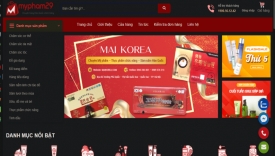 Thiết kế giao diện website đầy đủ chức năng b&aacute;n mỹ phẩm